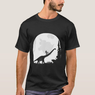 Fahrrad auf einer Dinosaurier-Mond-Silhouette Mtb  T-Shirt