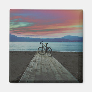Fahrrad auf Pier Griechenland Magnet