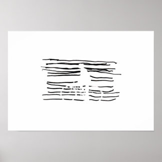 Fahrrad aus Linien Poster