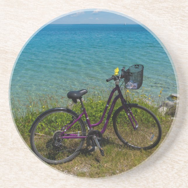 Fahrrad bei Mackinac Getränkeuntersetzer (Vorne)