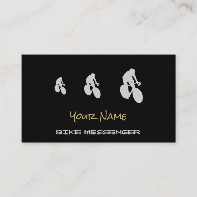 Fahrrad-Bote-oder Zyklus-Kurier-Visitenkarten Visitenkarte (Vorderseite)