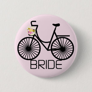 Fahrrad-Braut-T-Shirts und Geschenke Button