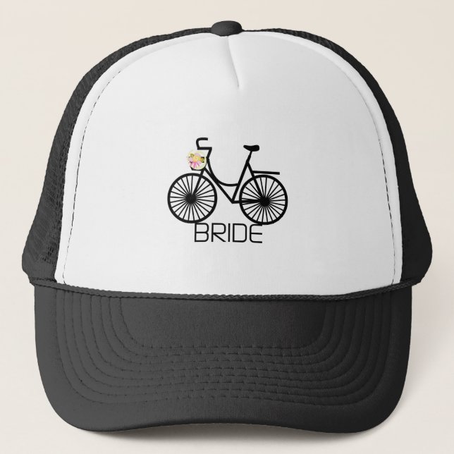 Fahrrad-Braut-T-Shirts und Geschenke Truckerkappe (Vorderseite)