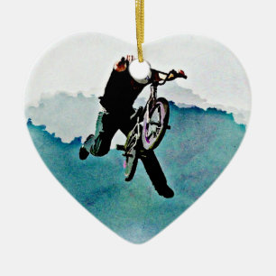 Fahrrad-Bremsung des Freistil-BMX Keramik Ornament