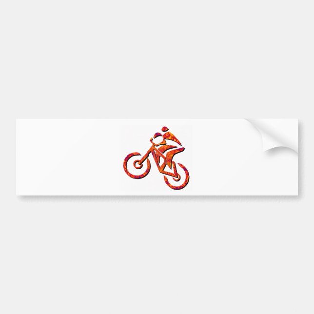 Fahrrad-brennender Tag Autoaufkleber (Vorne)