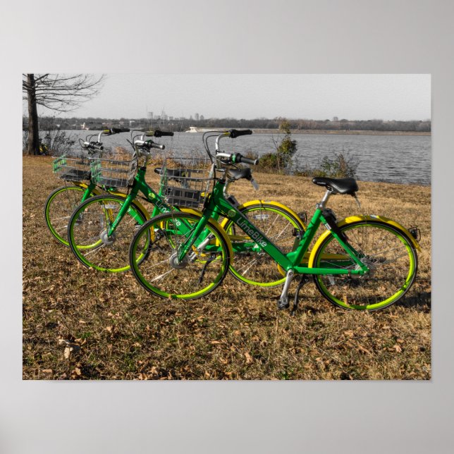 Fahrrad-Drillinge Poster (Vorne)