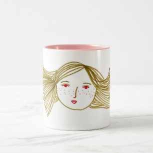 Fahrrad durchgebrannt zweifarbige tasse