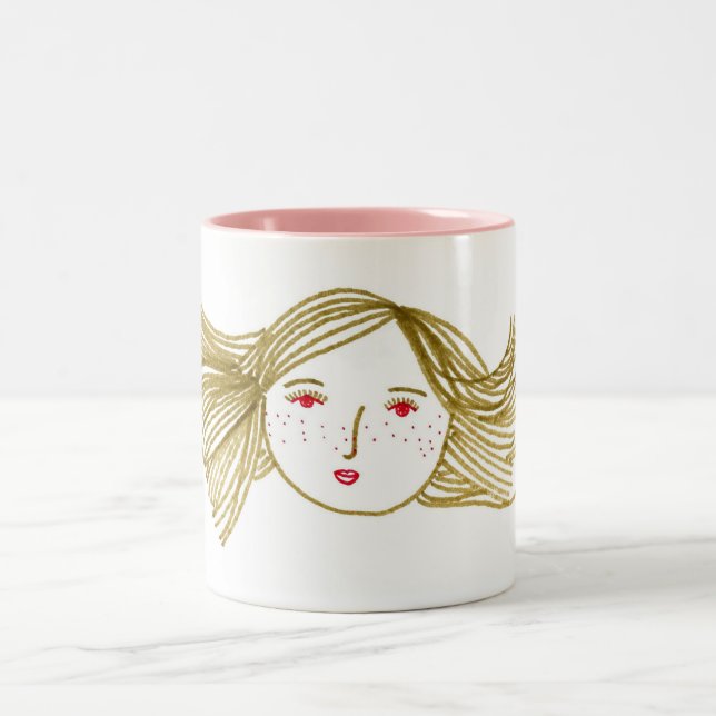 Fahrrad durchgebrannt zweifarbige tasse (Mittel)