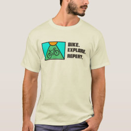Fahrrad. Entdecken Sie. Wieder von vorne. T-Shirt