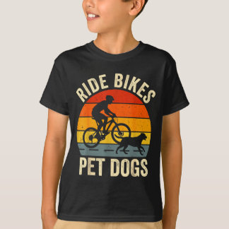 Fahrrad fahren Haustiere Hunde lustiger Spruch für T-Shirt