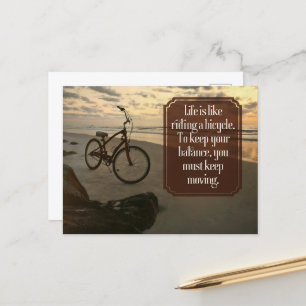 "Fahrrad fahren" Inspiration Zitat Postkarte