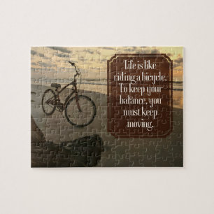 "Fahrrad fahren" Inspiration Zitat Puzzle