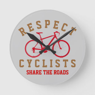 Fahrrad - Fahrrad + Fahrrad Runde Wanduhr