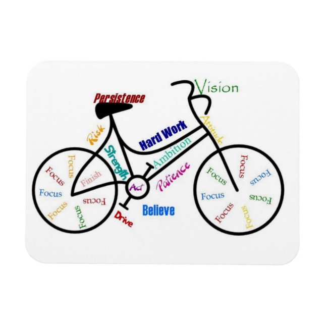Fahrrad, Fahrrad, Fahrrad, Sport, Fahrrad, Motivie Magnet (Horizontal)