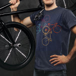 Fahrrad - Fahrrad - Fahrrad T-Shirt<br><div class="desc">Vier farbige Räder im Kreis. Eine coole Idee für Fahrradliebhaber</div>
