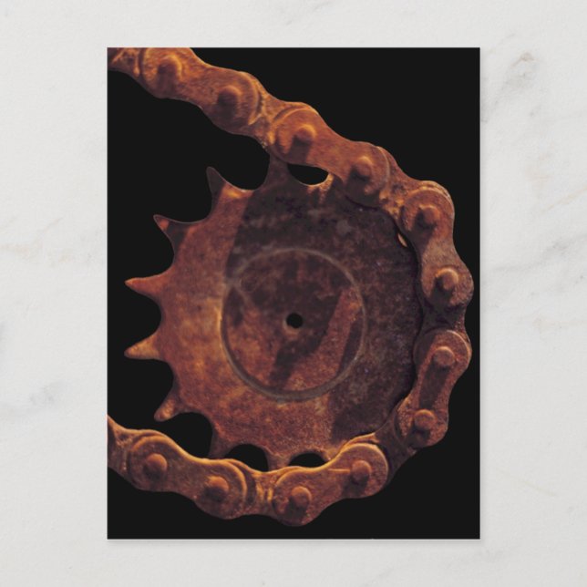 Fahrrad-Fahrrad-Fahrradkettengetriebe Postkarte (Vorderseite)