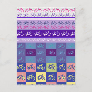 Fahrrad , Fahrrad ; Radfahren Postkarte