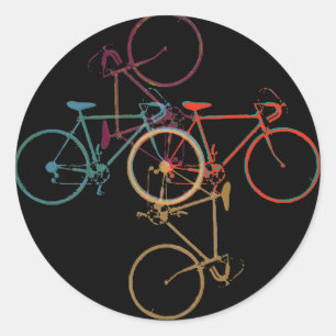 Fahrrad - Fahrradmuster Runder Aufkleber