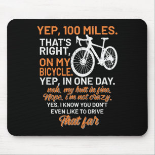 Fahrrad FAQ Ja 100 Meilen Triathlon Downhill-Rad Mousepad