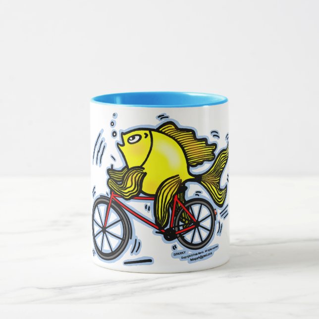Fahrrad-Fische (Fahrrad) Tasse (Zentrum)