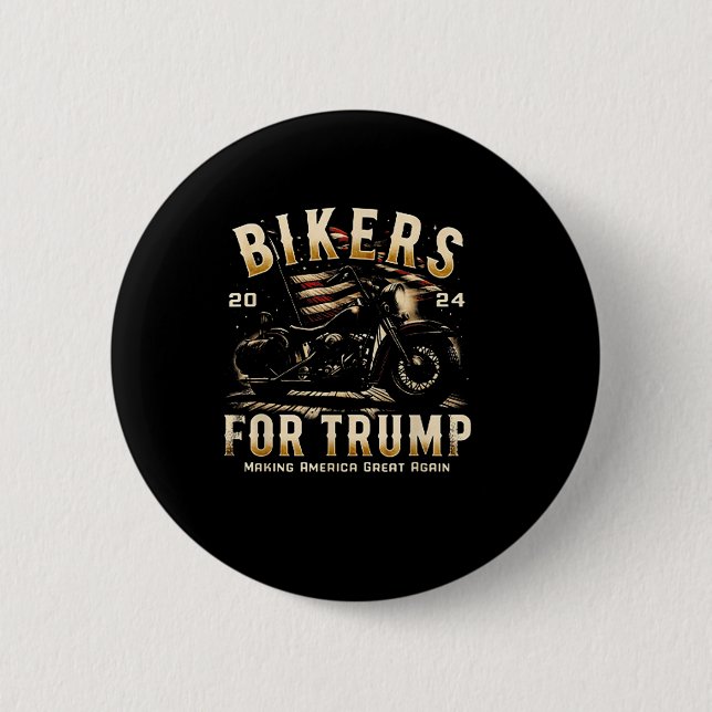Fahrrad für Trump 2024 Button (Vorderseite)