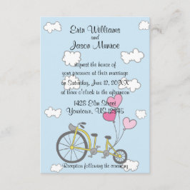 Fahrrad für zwei Hochzeitsreisen gebaut Einladung