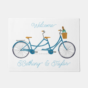 Fahrrad für zwei Wasserfarben Tandem Fahrrad & Nam Fußmatte