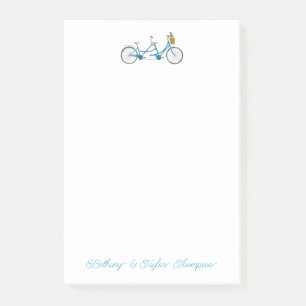 Fahrrad für zwei Wasserfarben Tandem Fahrrad & Nam Post-it Klebezettel