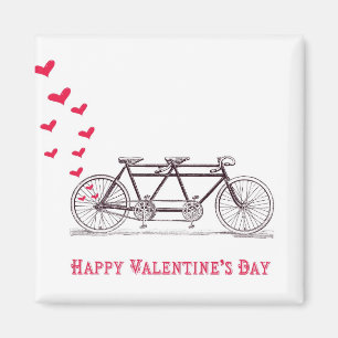 Fahrrad gebaut für zwei Valentinstag Magnet