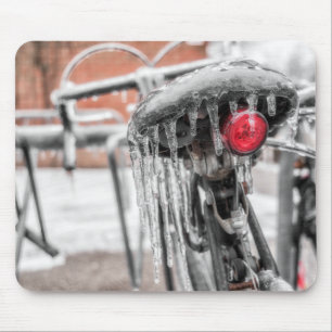 Fahrrad gefroren in Winterfotografie Mousepad