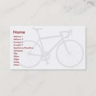 Fahrrad - Geschäft Visitenkarte