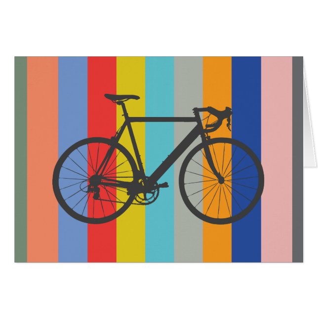 Fahrrad-gestreifter Mehrfarbenregenbogen (Vorderseite (Horizontal))