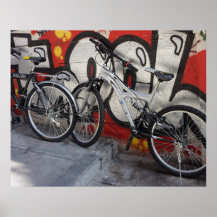 Fahrrad-Graffiti - Plakat
