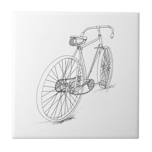 Fahrrad-Grafik Fliese (Vorderseite)