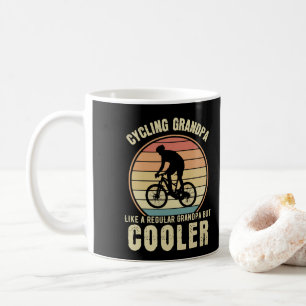 Fahrrad Großvater wie ein normaler Großvater, aber Kaffeetasse