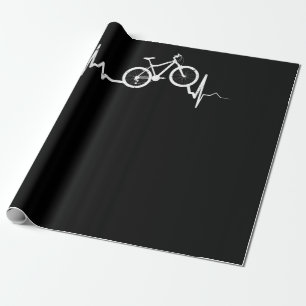 Fahrrad Heartbeat Radfahren Mountainbike Geschenkpapier