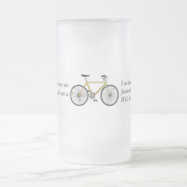 Fahrrad-Hoffnungs-Tasse Mattglas Bierglas (Mittel)