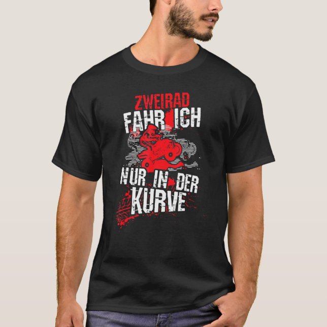 Fahrrad, ich fahre nur in der Kurve, viertel ATV-M T-Shirt (Vorderseite)