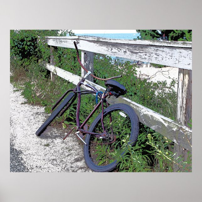 Fahrrad im Jersey Shore Poster (Vorne)