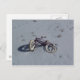 Fahrrad im Schnee Postkarte (Vorne/Hinten)