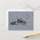 Fahrrad im Schnee Postkarte (Vorderseite/Rückseite Beispiel)