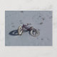Fahrrad im Schnee Postkarte (Vorderseite)