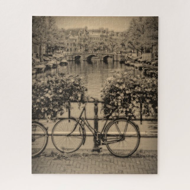 Fahrrad in Amsterdam - 16x20 - 520 Stk. Puzzle (Vertikal)