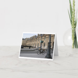 Fahrrad in Paris, Drybrush Notecard Karte