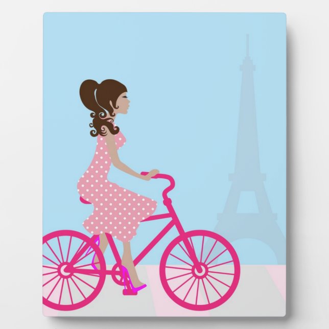 Fahrrad in Paris Fotoplatte (Vorderseite)