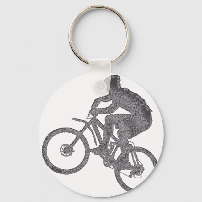Fahrrad in Silverton Schlüsselanhänger (Vorderseite)