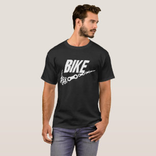 Fahrrad-Kettenverbindungenswoosh-kurzes Hülse T-Shirt