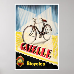 Fahrrad Kunst Radfahren Poster Gazelle Bikes Prin