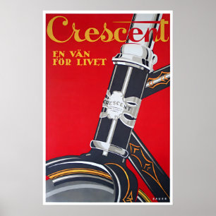 Fahrrad Kunst Schwedisches Radfahren Poster Cresce