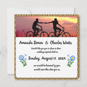 Fahrrad Liebe Save the Date Einladung